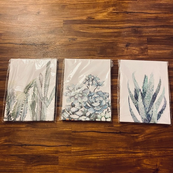 3 PIECE SET PLANT CANVAS ART WALL DECOR, BRAND NEW STILL IN PACKAGING - Picture 1 of 9